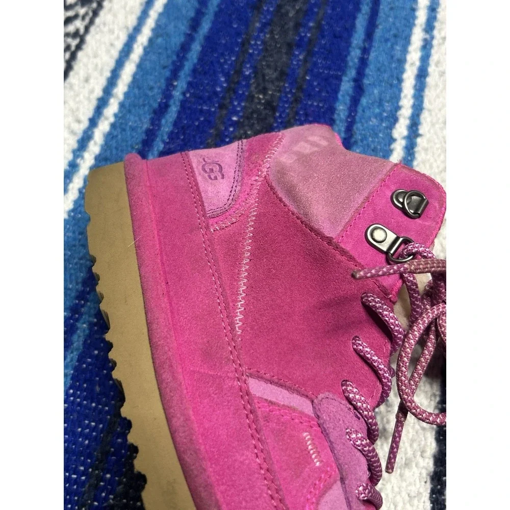 UGG Australia Girls Highland Hi Heritage Boots Suede Pink Size 5